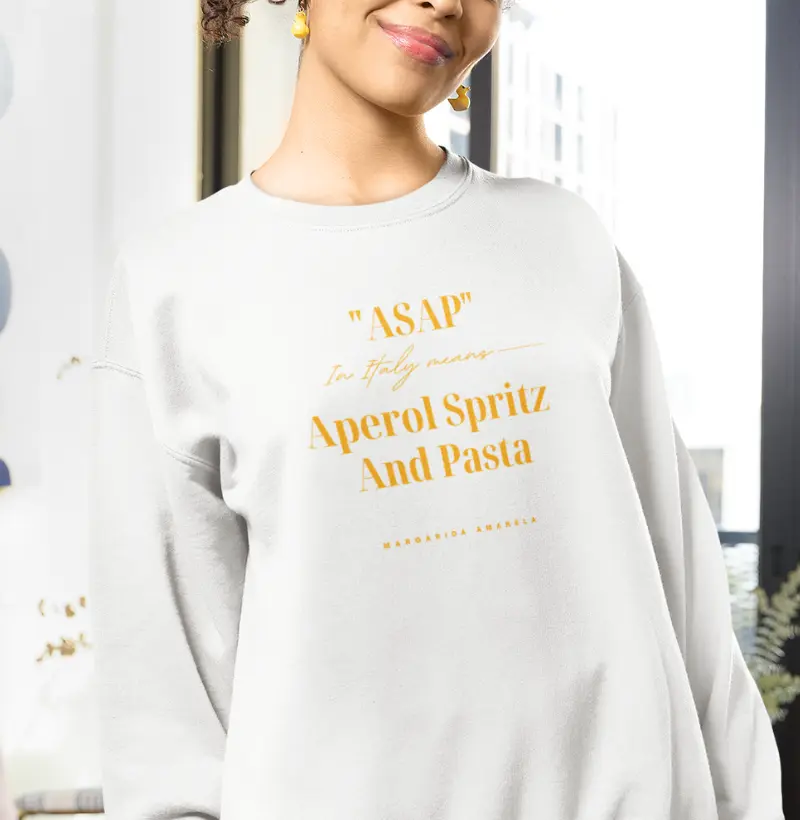 Suéter ASAP - Aperol Spritz & Pasta