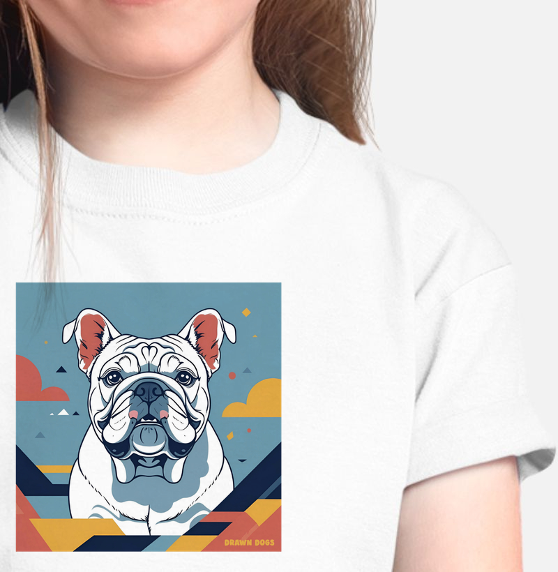 Bulldog fundo colorido