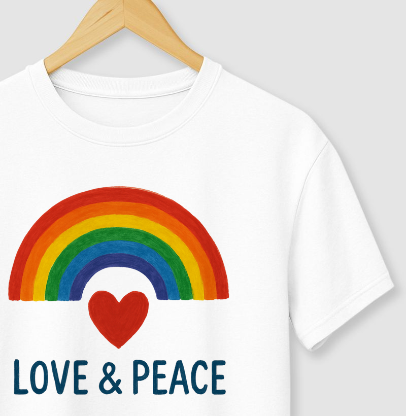 Camiseta Amor e Paz