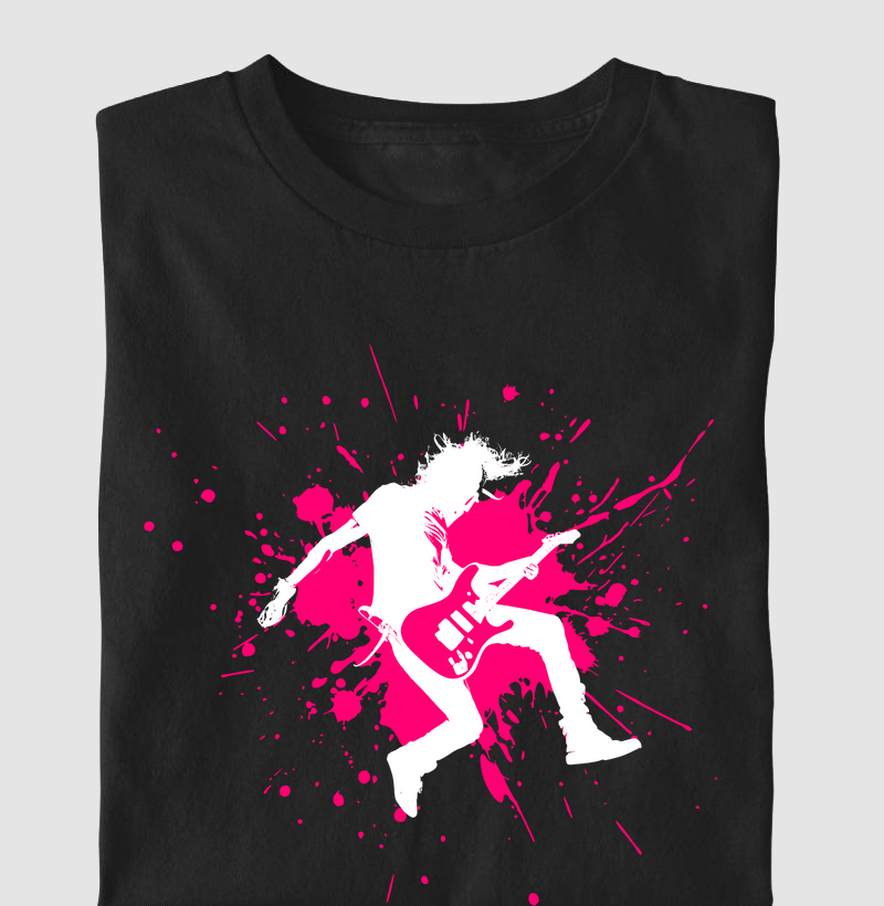 CAMISETA GUITAR COLOR