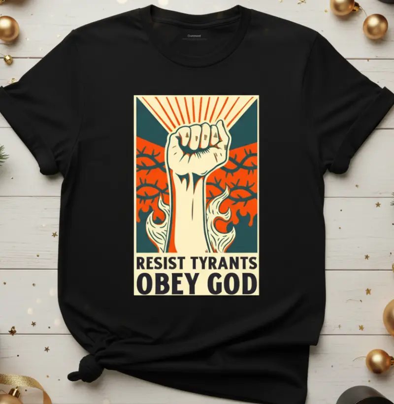 OVERSIZED: "RESISTA AOS TIRANOS OBEDEÇA A DEUS"