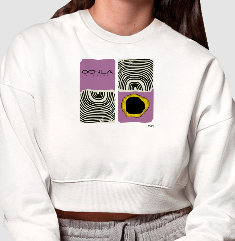 IDENTIDADE OCHLA Cropped Moletom Feminino | Lifestyle de Pesca