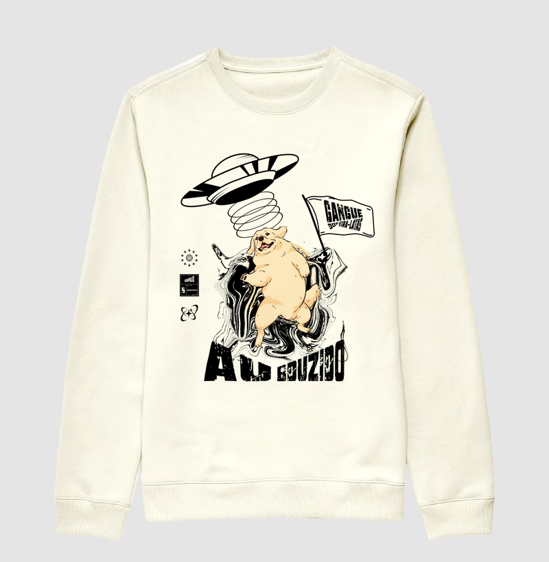 Suéter Moletom Dog Pulse Gangue dos Vira-Latas AU Bduzido