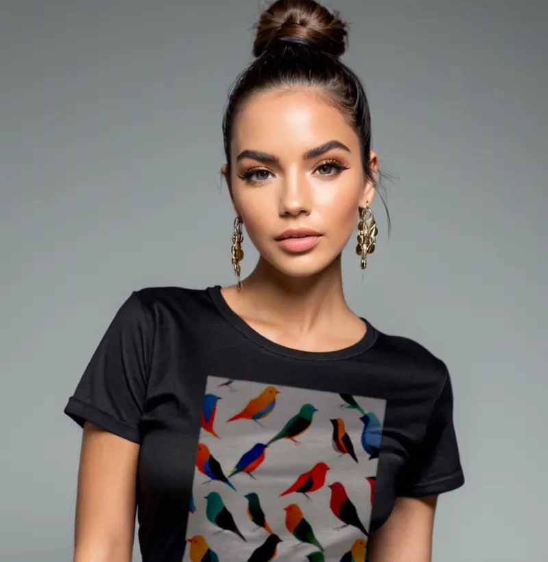 Camiseta Reserva Ink - Muitos Passarinhos Coloridos
