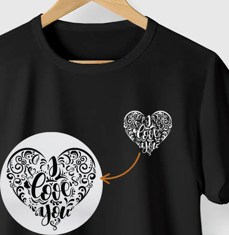 Camiseta Dia dos Namorados 'I love you'