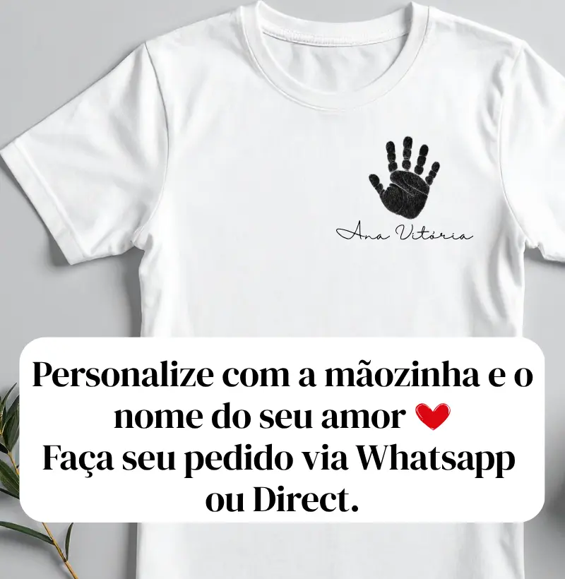 Mãozinha e nome personalizados