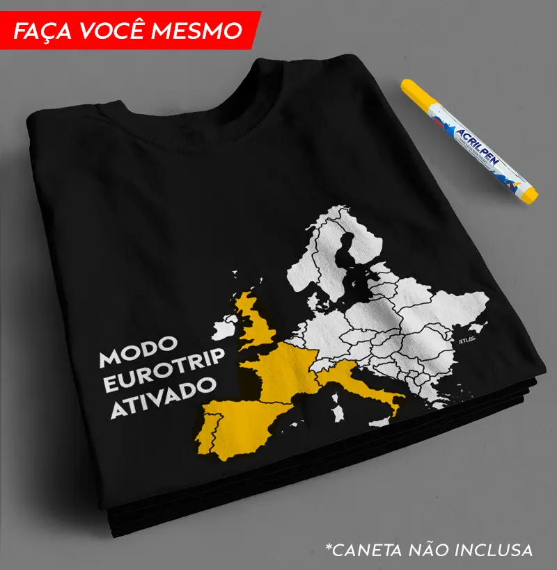 Modo Eurotrip Ativado - Personalizável Preta