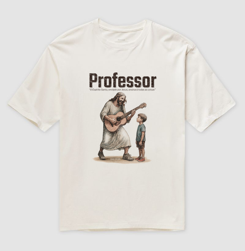 Camiseta Oversized Professor - Violão