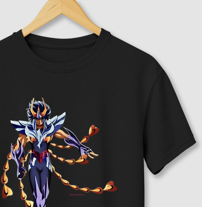 Camiseta geek com estampa Ikki de Fenix - Cavaleiros do Zodíaco