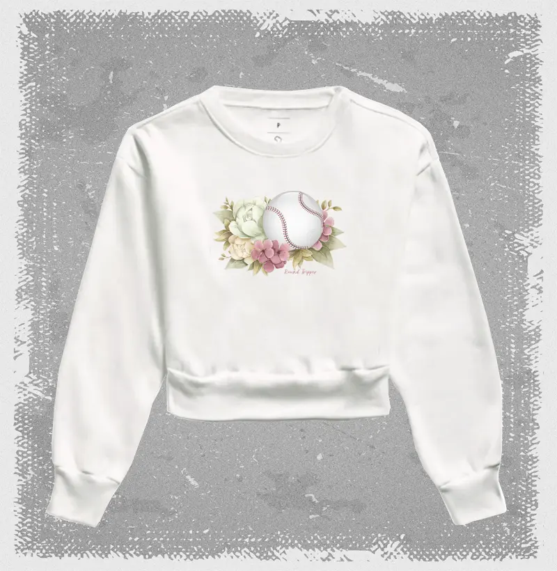 Moletom cropped Floral Aquarela