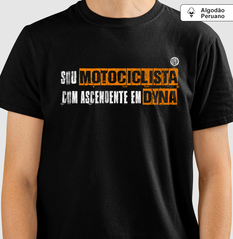Motociclista com ascendente em Dyna