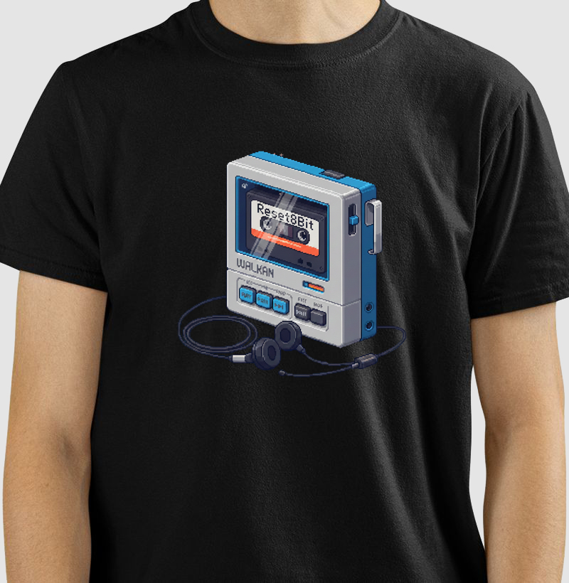 Camiseta Walkman Reset8Bit 