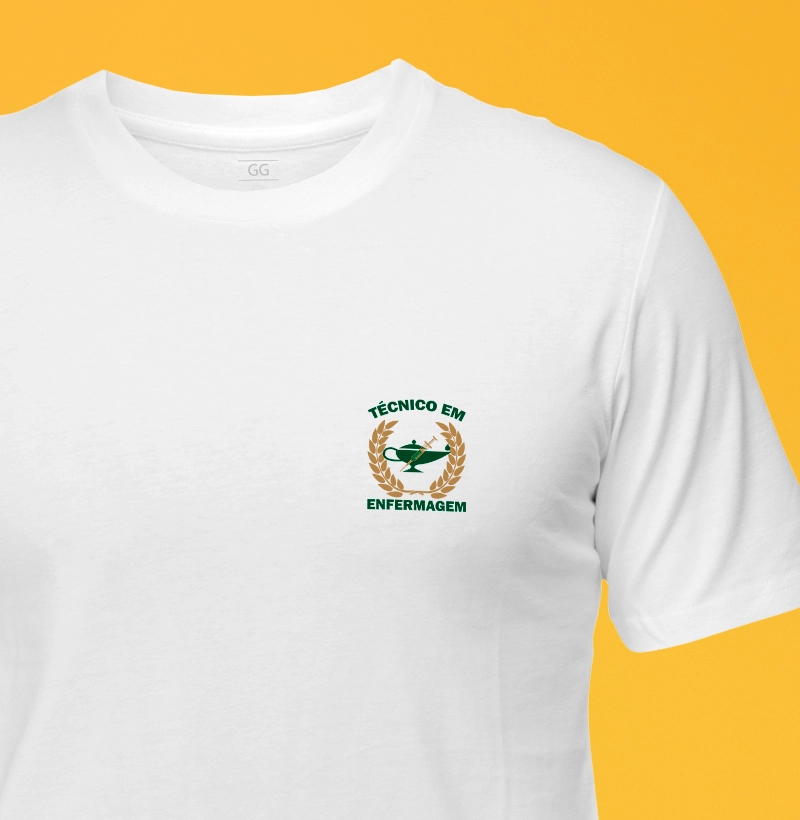 Camiseta Técnico em Enfermagem símbolo no peito - masculina