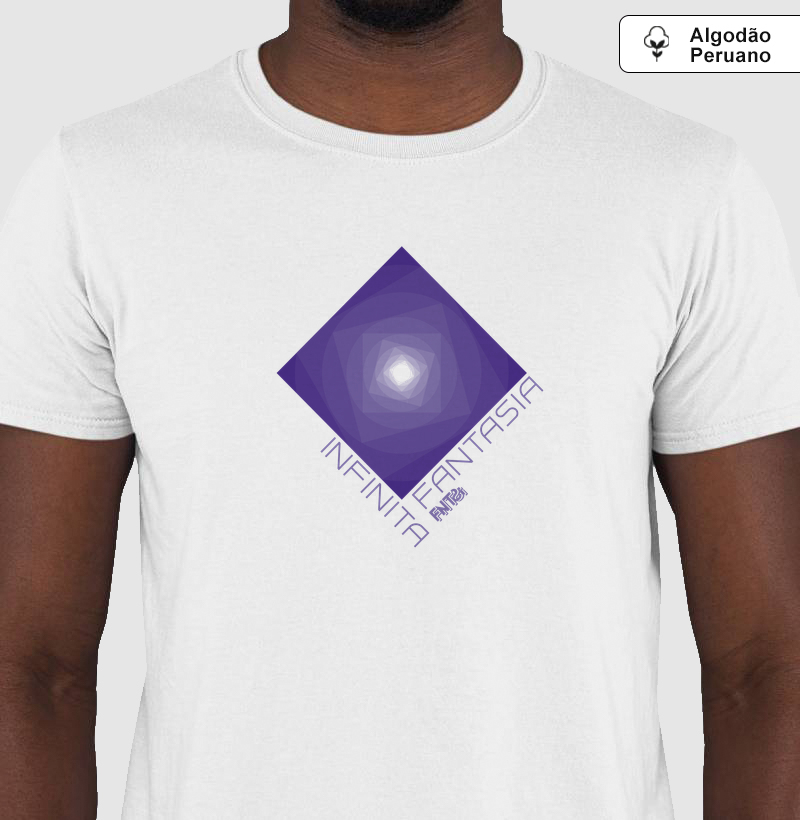 T-SHIRT "INFINITA FANTASIA" / ROXO ESTAMPA MÉDIA (ALGODÃO PERUANO)