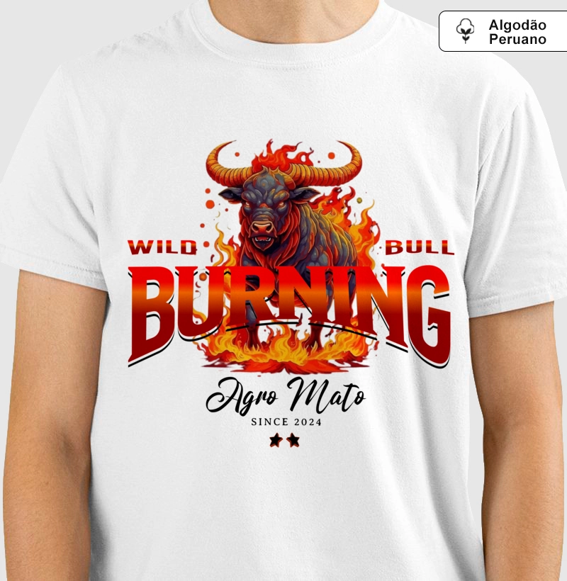 Camiseta Algodão Peruano Wild Bull
