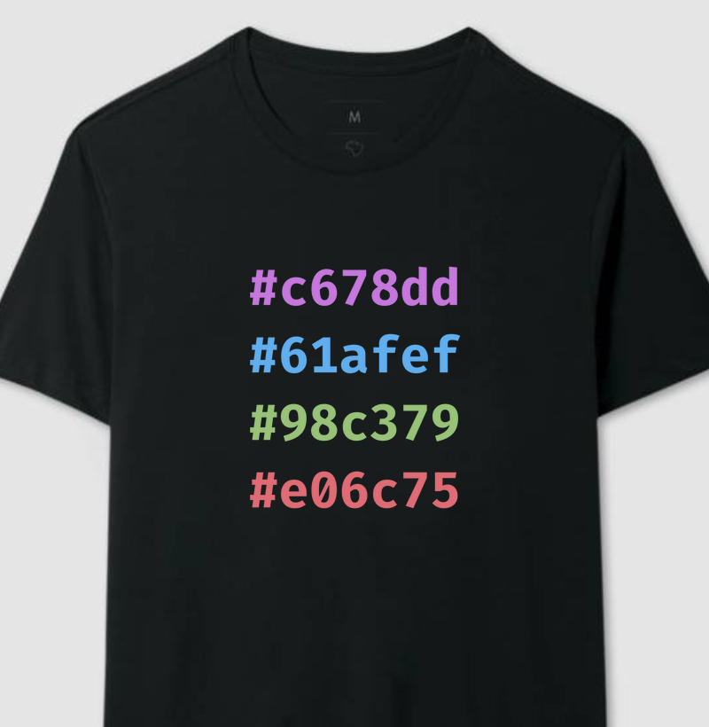 One Dark Pro Hexadecimal Colors