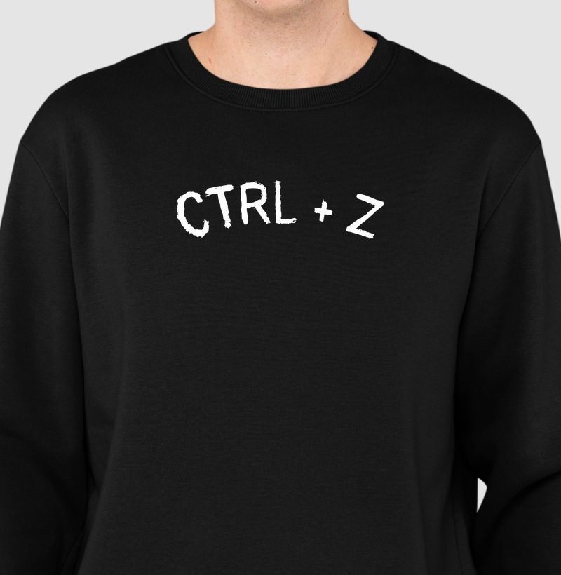 CTRL + Z: Moletom Slim - Estilo Geek para Quem Sabe Recomeçar