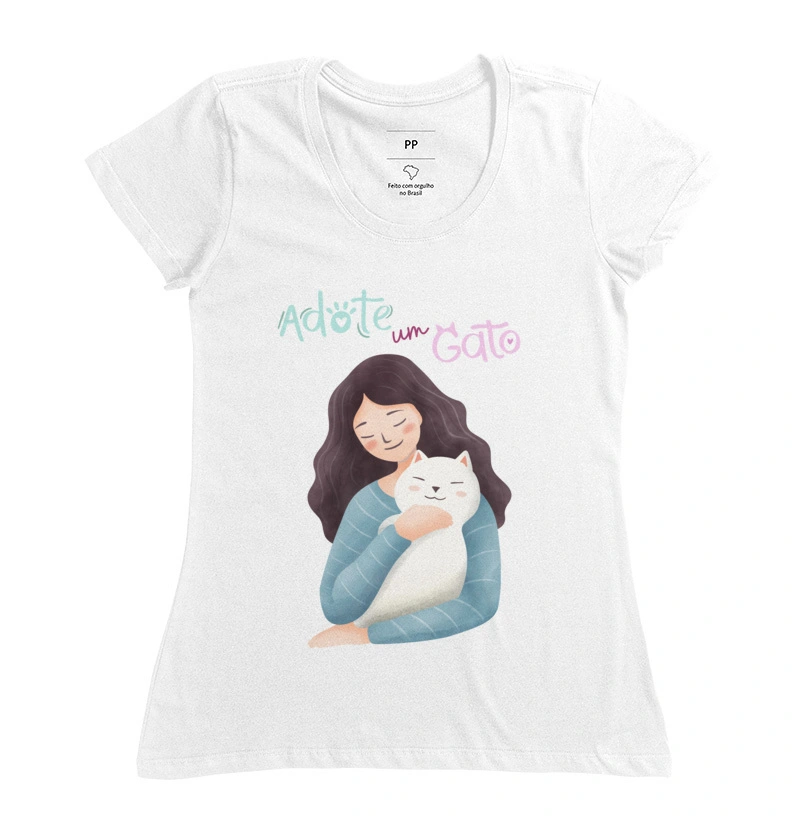 Camiseta "Adote um gato"