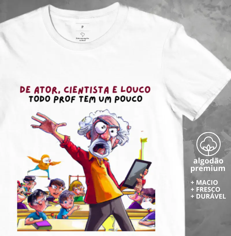 Camiseta Ator Cientista e Louco