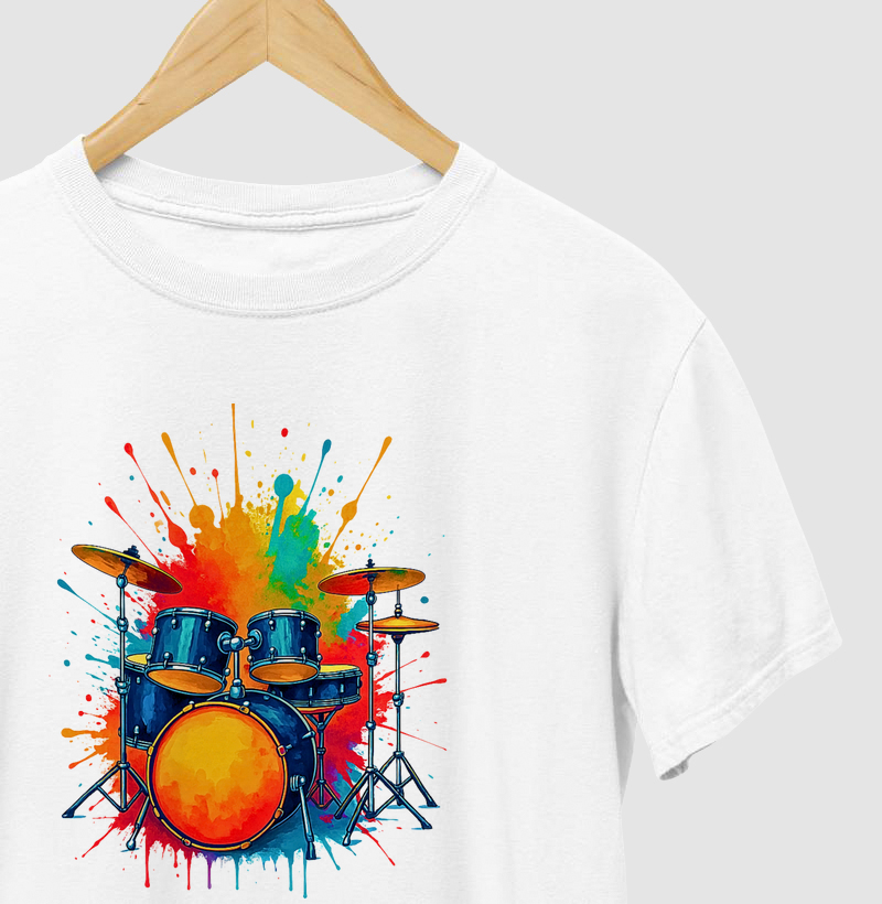 Camiseta para Baterista - Sinta o Groove