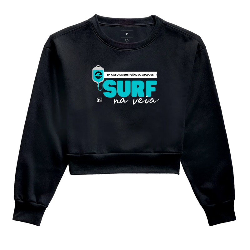Surf na Veia (Moletom cropped)