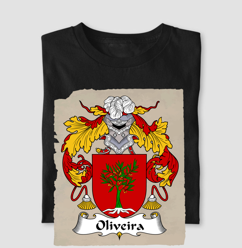 Camiseta Brasão Família Oliveira Símbolo Sobrenomes
