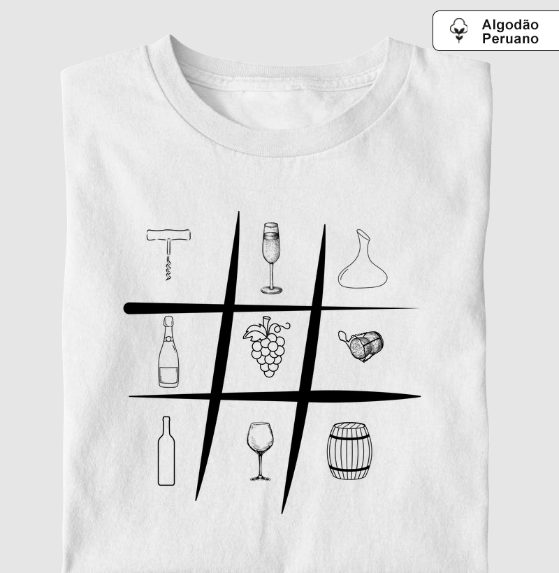 Simbolos do Vinho 2 (Algodão Peruano - Branca)