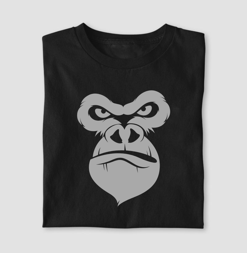 Camiseta Animalis Gorila Resmunga 100% Algodão