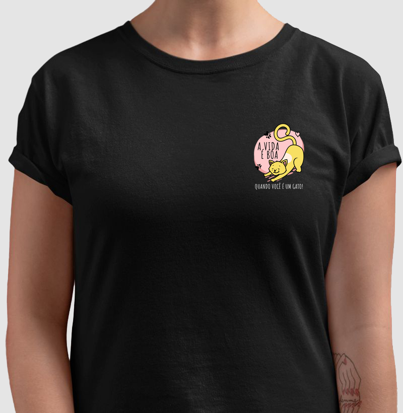 Camiseta Vida Boa de Gato