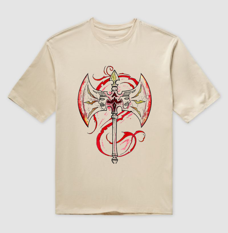 Camiseta unisex Oversize  Axé de Xangô no Seu Estilo 100% Algodão