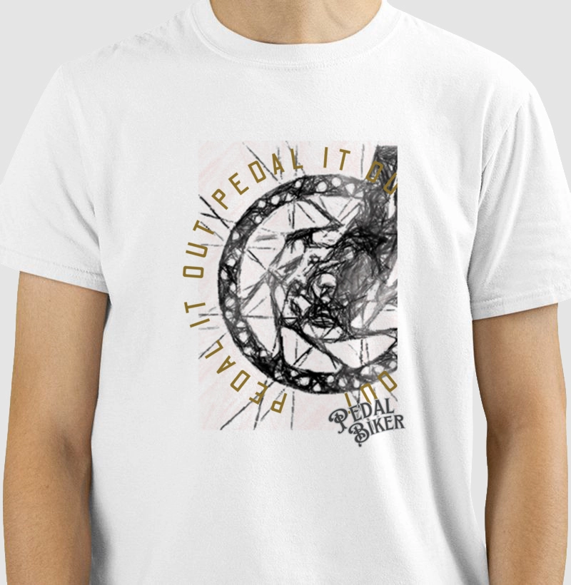 camiseta pedal biker roda
