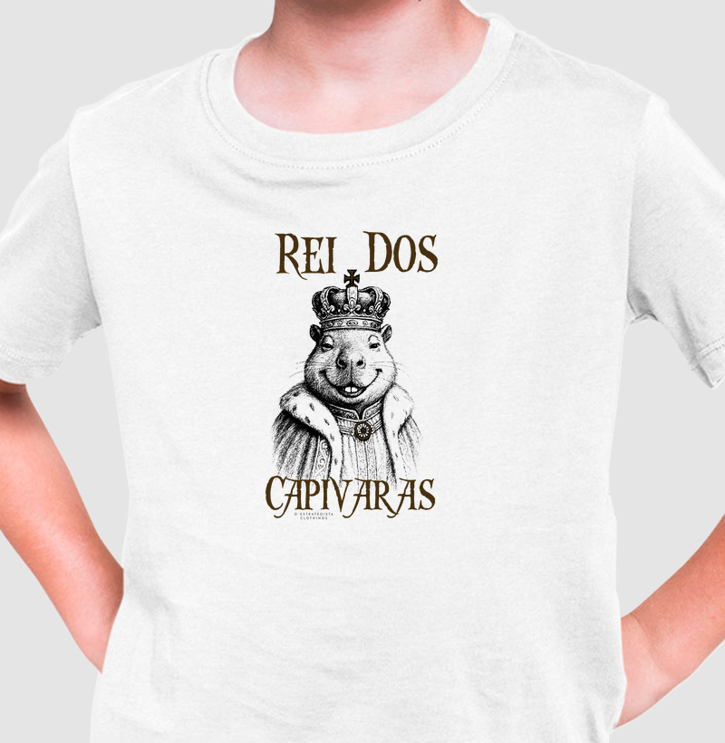 Rei das Capivaras! Camisetas divertidas.