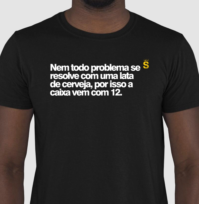 Nem todo problema se resolve com uma lata de cerveja, por isso a caixa vem com 12.