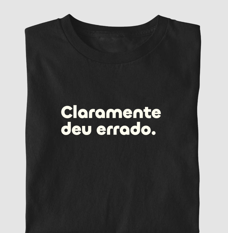 Claramente deu errado