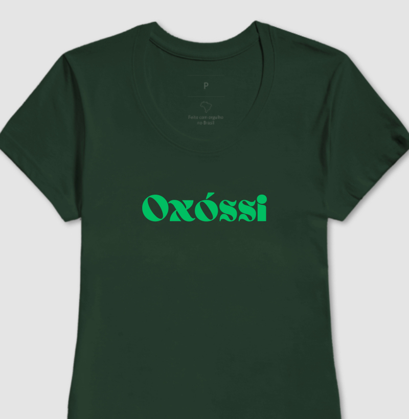 Camiseta Feminina Oxóssi Algodão - A Força e a Sabedoria do Orixá Caçador