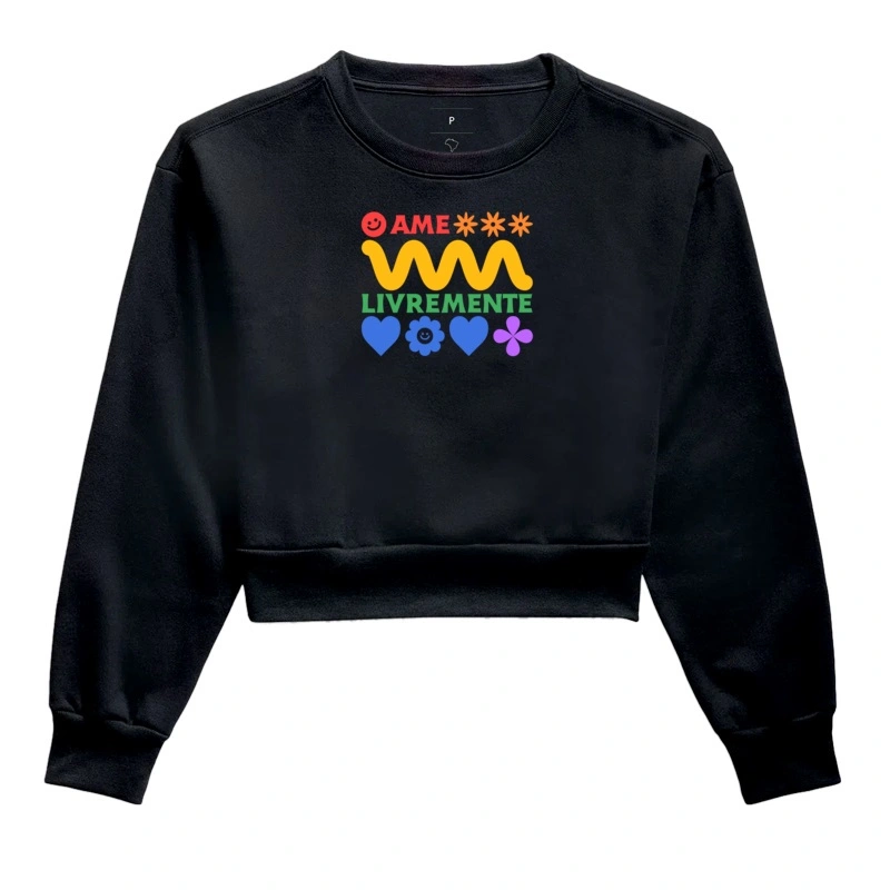 Blusa Frio Cropped Ame Livremente 