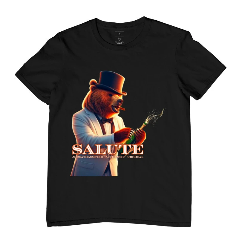 Camiseta Masculina Jhonathangster Bear Celebration