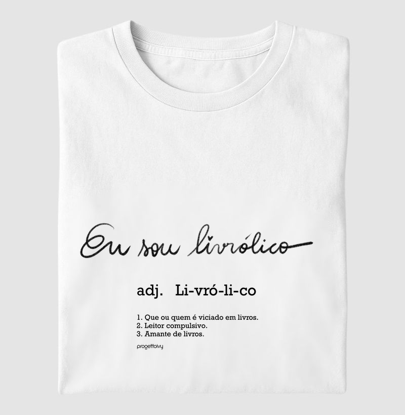 Eu sou livrólico escrito preto