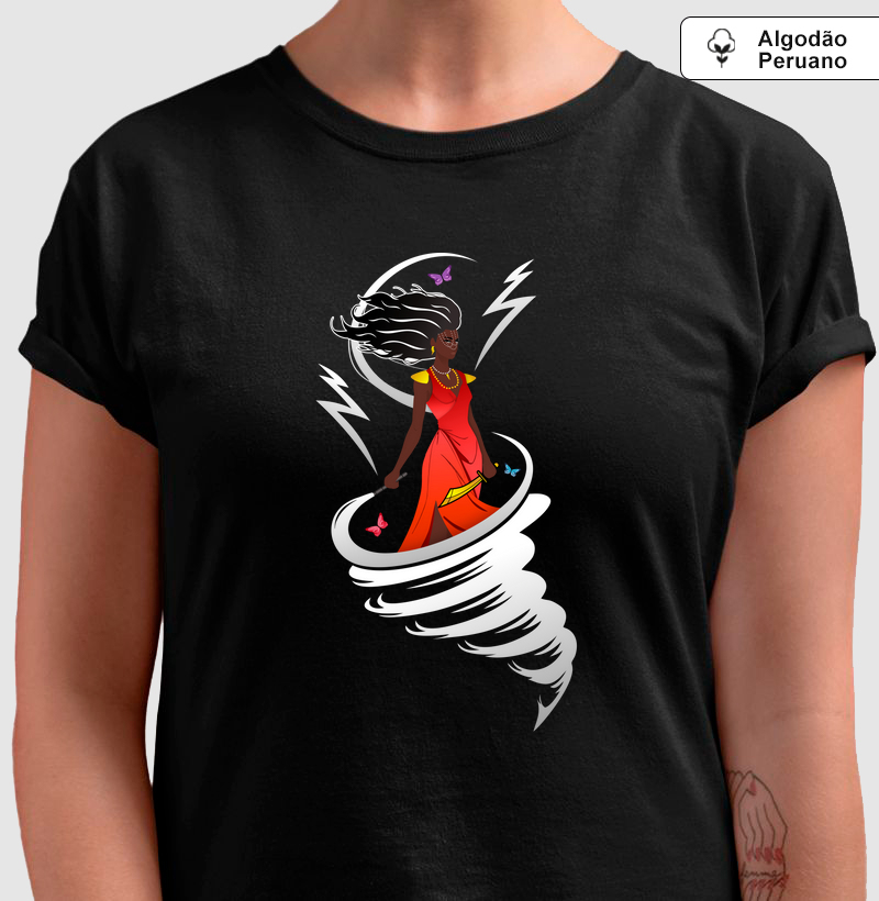 Iansã Deusa dos Ventos e Tempestades - Color - Algodão Peruano