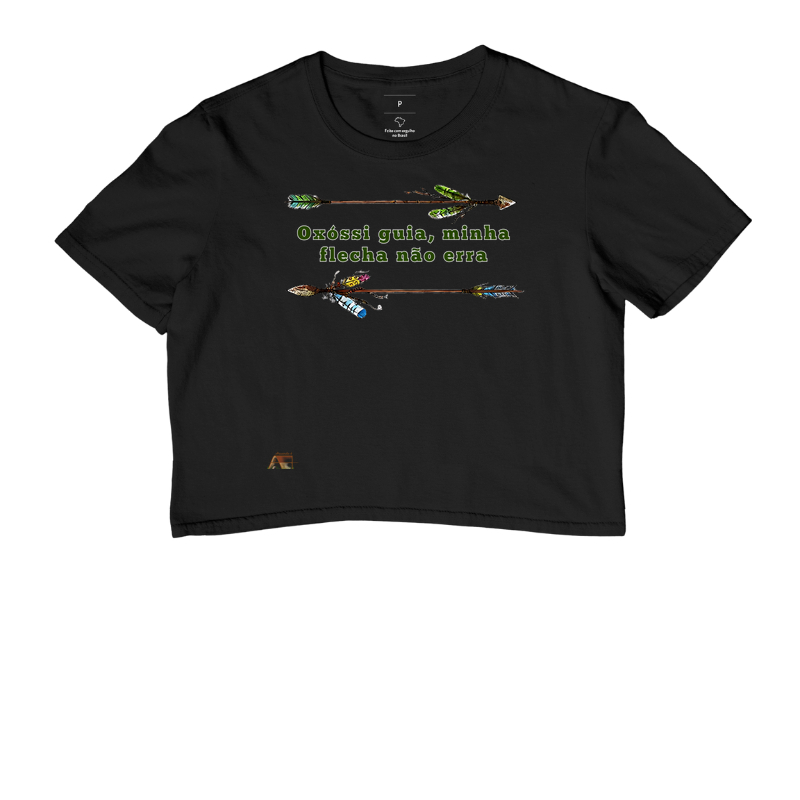 Camiseta Flecha de Fartura Oxóssi em Movimento 100% Algodão