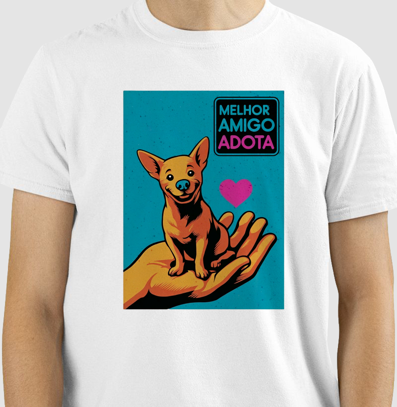 Camiseta - Cãonsciente - Melhor Amigo Adota
