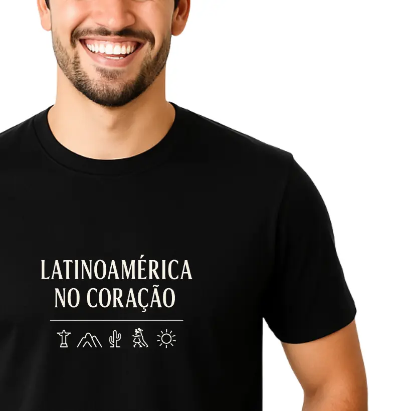 Camiseta Coração Algodão Peruano
