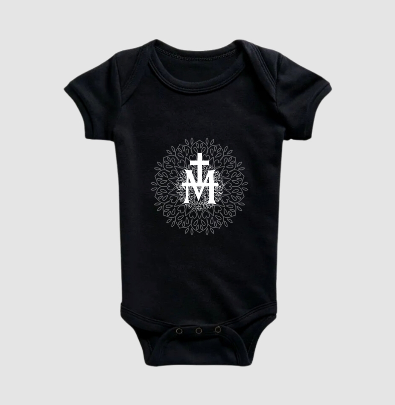 "M" de Maria e a Cruz de Jesus