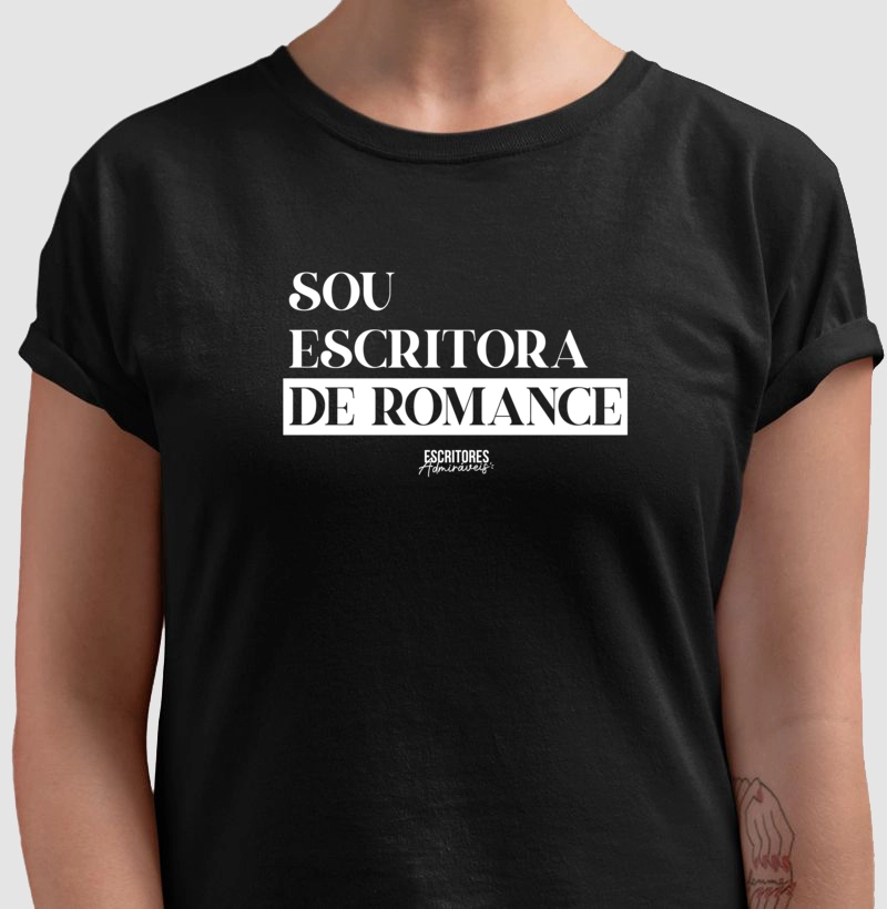 Camiseta sou escritora de romance