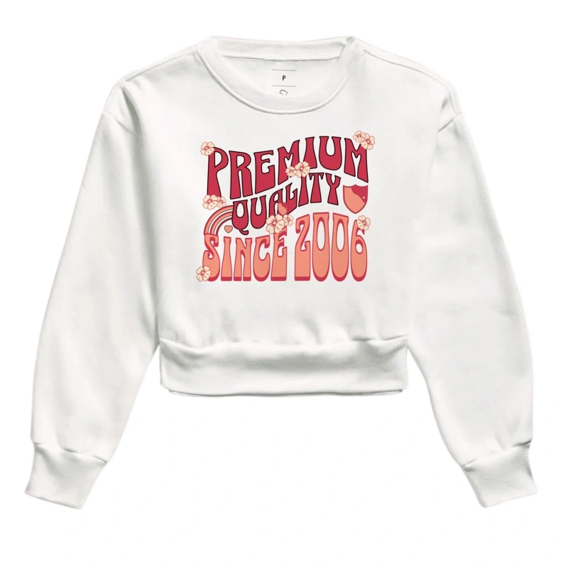 Moletom Cropped Two Tone Premium Quality