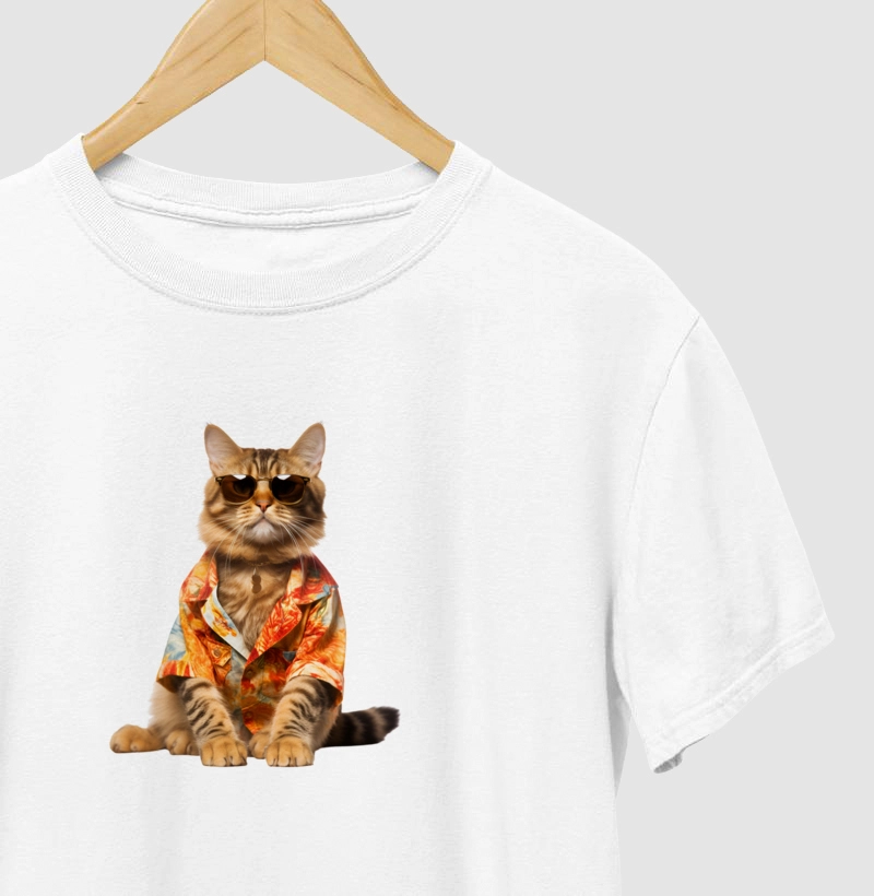 Gato pronto para o verão