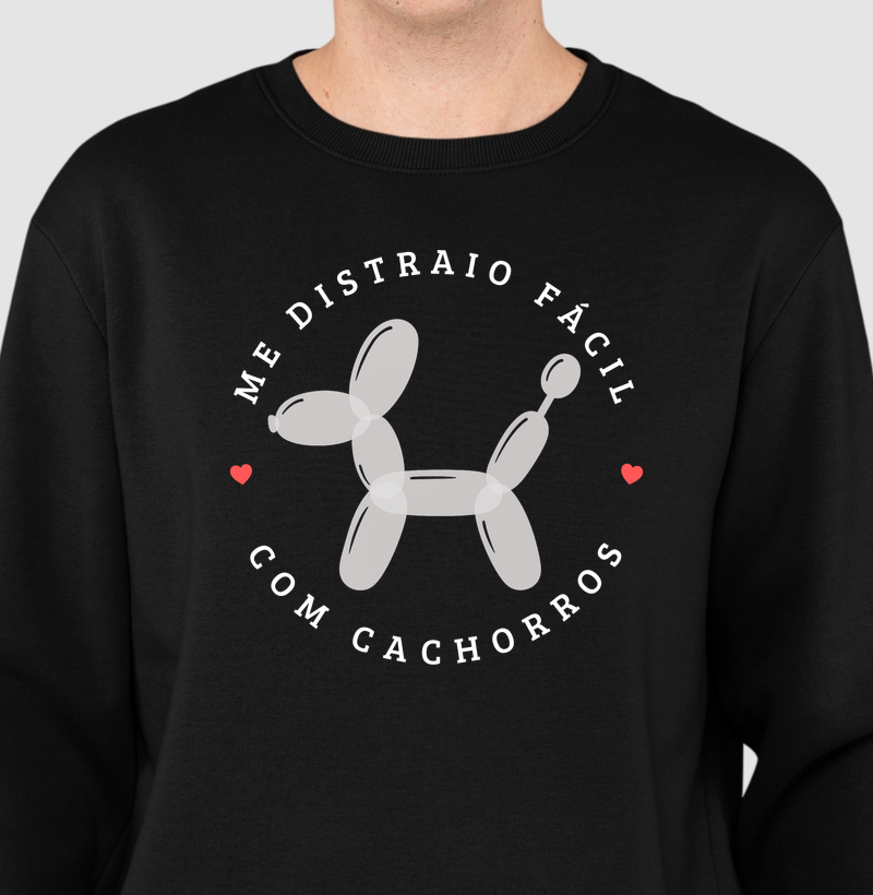 Me distraio fácil com cachorros