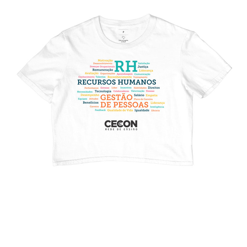 Camisa Recursos Humanos palavras Cecon