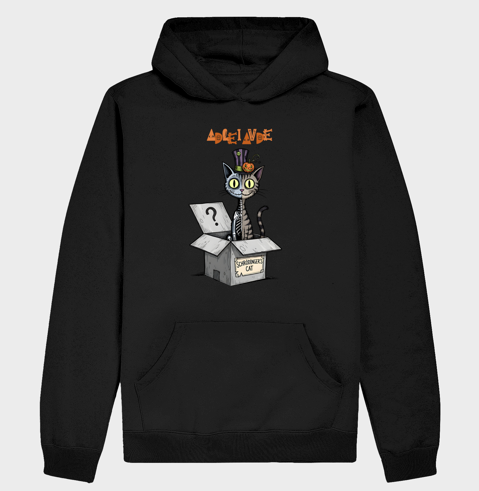 Halloween Gato de Schrödinger | Moletom com capuz