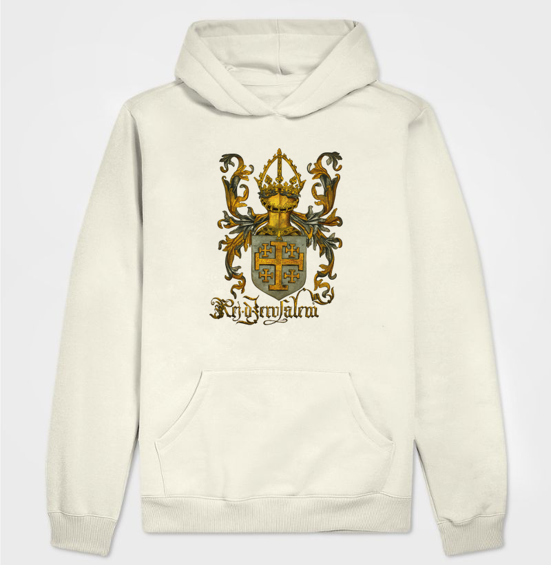 Moletom Hoodie Brasão de Armas do Rei de Jerusalém (1099-1291)